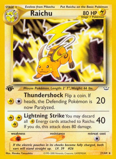 Raichu 1st Edition