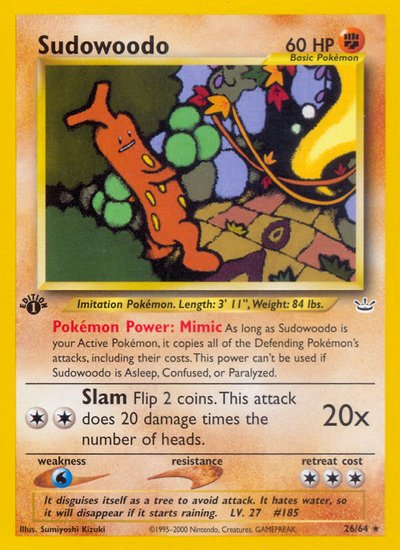 Sudowoodo 1st Edition