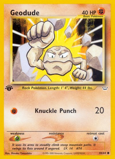 Geodude 1st Edition