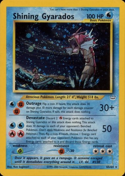 Shining Gyarados Double Holo error