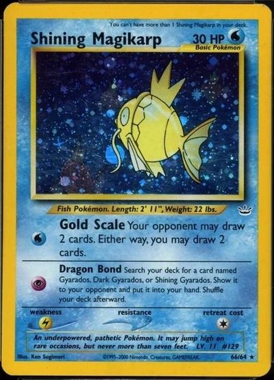 Shining Magikarp Double Holo error