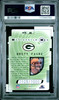 2001 Score Brett Favre #MM33 Millenium Men 525/1000 Green Bay Packers HOF PSA 7 back of card 2001 Score Brett Favre #MM33 Millenium Men 525/1000 Green Bay Packers HOF PSA 7 back of card