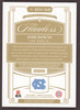 2023 Panini Flawless Josh Downs #RPAV-JOD Flawless Rookie Patch Autographs Vertical Gold Jersey, #7/10 North Carolina On-Card Autograph RC back of card