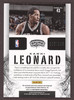 2012-13 Panini Contenders Kawhi Leonard #43 Substantial Signatures Jersey, #115/149 San Antonio Spurs On-Card Autograph back of card