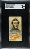 1889 Duke's Cigarettes Braxton Bragg N78 History Of Generals SGC 1 front of card