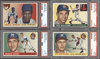 PSA Graded 1955 Topps HOF'ers Ernie Banks, Warren Spahn, Ted Williams & Eddie Mathews