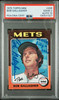 1975 Topps Mini Bob Gallagher #406 New York Mets In Person Autograph PSA 2 Auto 10 front of card