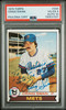 1979 Topps Craig Swan #334 New York Mets In Person Autograph PSA 4 Auto 10 front of card