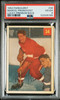 1954 Parkhurst Marcel Pronovost #34 Lucky Back Premium Detroit Red Wings HOF PSA 4 front of card