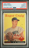 1958 Topps Roger Craig #194 Los Angeles Dodgers In Person Autograph PSA 2 Auto 8 front of card
