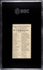 1889 W.S. Kimball & Co. Taloukdar Of Koumari N189 Savage & Semi-Barbarous Cheifs & Rulers SGC 4.5 back of card