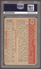 1952 Topps Bob Rush #153 Chicago Cubs In Person Autograph PSA Authentic Auto back of card