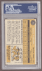 1960 Topps Willie Kirkland #172 San Francisco Giants PSA 7 back of card
