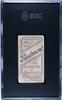 1910 T206 Gabby Street Piedmont 350 Portrait Factory No. 25 Washington SGC 1 back of card