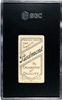 1910 T206 Ike Rockenfeld Piedmont 350 Factory No. 25 Montgomery SGC 1.5 back of card
