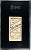 1910 T206 Jack Knight Piedmont 350 Portrait Factory No. 25 New York Amer. SGC 4 back of card