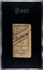 1910 T206 Jake Stahl Piedmont 350 Glove Shows Factory No. 25 Boston Amer. SGC 1 back of card