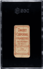 1910 T206 Harry Krause Sweet Caporal 350 Portrait Factory No. 30 Philadelphia Amer. SGC Authentic back of card