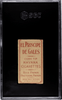 1909-11 T206 Jean Dubuc El Principe De Gales Factory No. 17 Cincinnati SGC Authentic back of card
