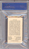 1910 T113 Iceland Types Of Nations Factory No. 606 PSA 5.5 back of card