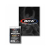 BCW Thick Card Sleeves 100 Ct. retail pack with BCW backdrop, detail view
