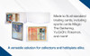 BCW 2-Piece Slider Box - 200 Count trading-card fit information graphic, detail view