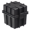 Ultra Pro Black Box Waterproof Deck Box closed black waterproof deck box, detail view