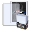 BCW Standard Card Topload Holder - 20 Pt. 25 Ct. retail box with a loose toploader, detail view
