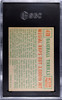 1959 Topps Musial Raps Out 3000th Hit #470 Baseball Thrills St. Louis Cardinals HOF SGC 5 back of card