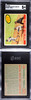 1959 Topps Musial Raps Out 3000th Hit #470 Baseball Thrills St. Louis Cardinals HOF SGC 5 front and back of card