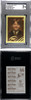 2001 Panini Harry Potter Ron Weasley #66 Philosopher's Stone Gold Foil SGC 7 front and back of card