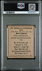 1951 Berk Ross Bob Lemon #1-2 Hit Parade of Champions Cleveland Indians HOF PSA 2 back of card
