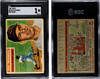 1956 Topps Gus Triandos #80 Gray Back Baltimore Orioles SGC 1 front and back of card
