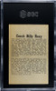 1958-59 Parkhurst Billy Reay #25 Toronto Maple Leafs SGC 7 back of card
