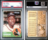 1963 Topps Hank Aaron #390 Milwaukee Braves HOF PSA 3 front and back of card