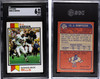 1973 Topps O.J. Simpson #500 Buffalo Bills HOF SGC 6 front and back of card