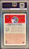 1986 Fleer Dominique Wilkins #121 Reprint Card, PSA/DNA Certified Auto Atlanta Hawks HOF In Person Autograph PSA Authentic Auto back of card