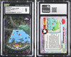 2000 Topps Pokemon Chrome Bulbasaur #1 Series 1 Chrome CGC 9 front and back of card
