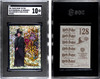 2001 Panini Harry Potter McGonagall at Hogwarts #128 Philosopher's Stone Sticker Sparkle SGC 10 front and back of card
