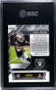 2022 Panini XR Josh Jacobs #47 Orange 46/99 Las Vegas Raiders SGC 10 back of card