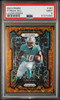 2023 Panini Prizm Tyreek Hill #187 Orange Lazer Prizm Miami Dolphins PSA 9 front of card