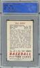 1951 Bowman Bill Werle #64 Pittsburgh Pirates PSA 7 back of card