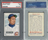 1951 Bowman Mickey Owen #174 Chicago Cubs PSA 7 front and back of card