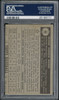 1952 Topps Irv Noren #40 Washington Senators Black Back PSA 4 back of card
