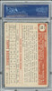 1952 Topps Al Sima #93 Washington Senators RC PSA 4 back of card