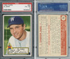 1952 Topps Al Sima #93 Washington Senators RC PSA 4 front and back of card