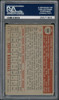 1952 Topps Cliff Mapes #103 Detroit Tigers PSA 4 back of card