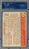 1952 Topps Les Moss #143 St. Louis Browns PSA 4 back of card