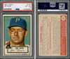 1952 Topps Joe Muir #154 Pittsburgh Pirates RC PSA 4 front and back of card