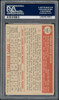 1952 Topps Bob Usher #157 Chicago Cubs PSA 4 back of card